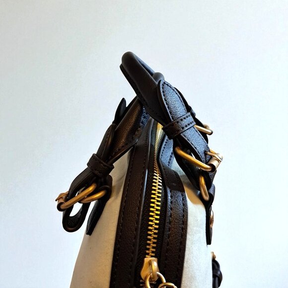 Juicy Couture the Key to Juicy Dome Satchel Crossbody White Brown NWT - Picture 10 of 16